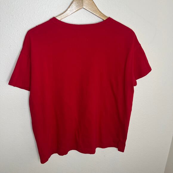 Old Navy Easy Tee Red Holiday Tee Large - Picture 4 of 7